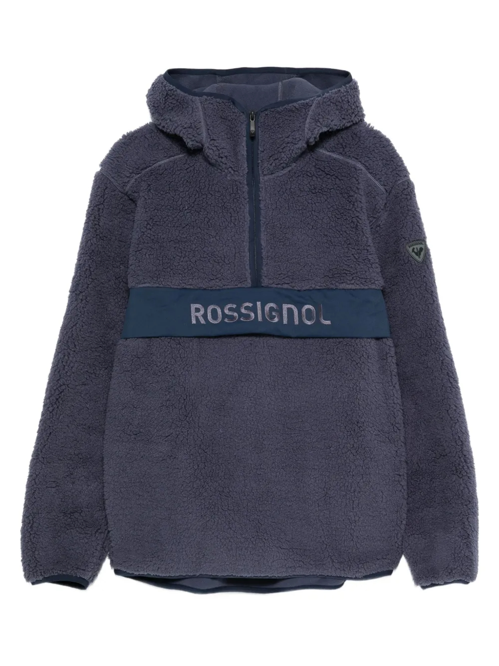 450 GSM Logo Half-Zip Long-Sleeved High Neck Recycled Fleece Hoodie-HZHD004