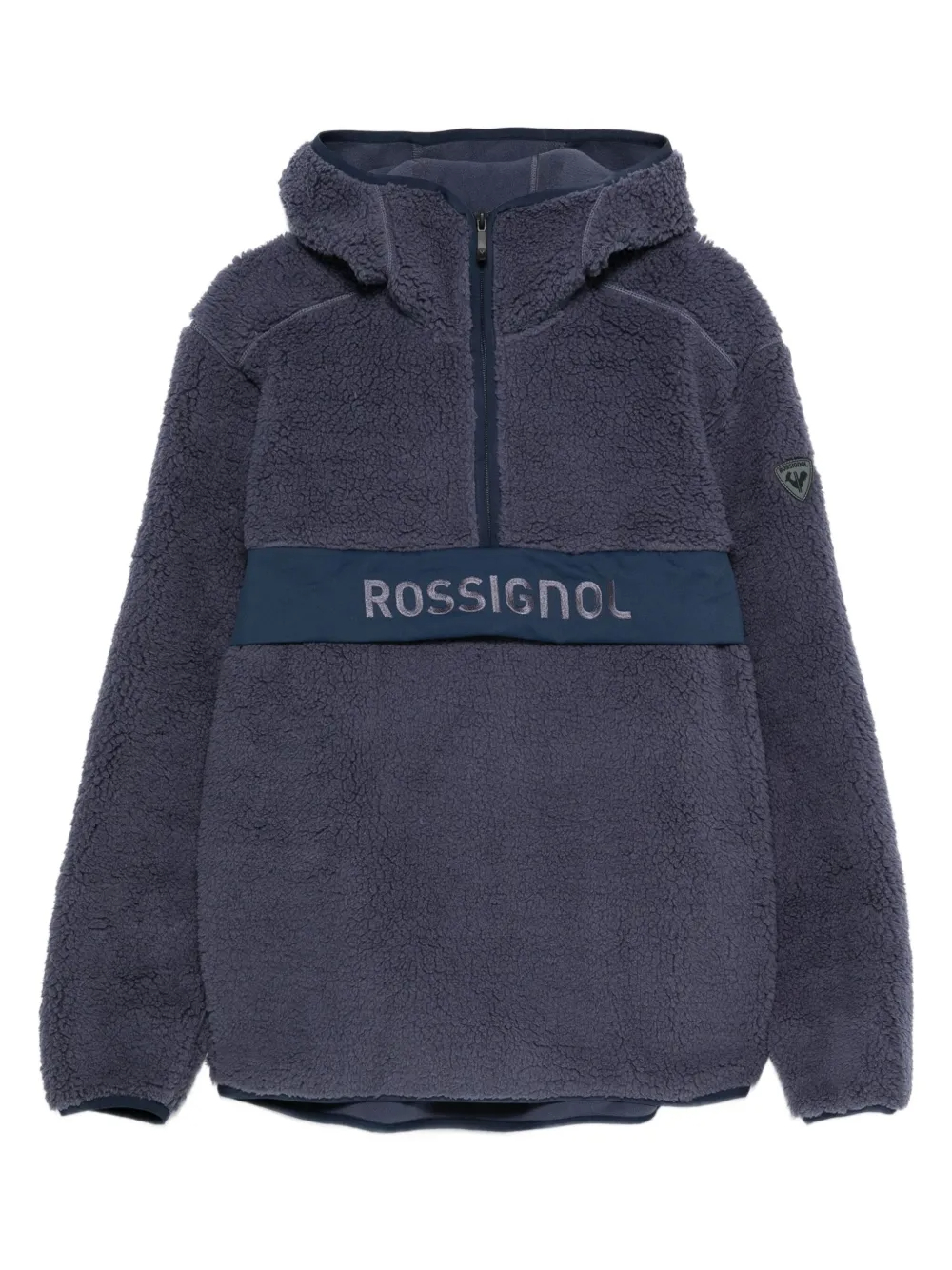 Moletom com capuz de gola alta e mangas compridas com zíper frontal até a metade, em fleece reciclado de 450 GSM - HZHD004 1