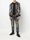 Ensemble de survêtement streetwear à col montant et imprimé graphique orné de strass (320 g) - SWTS002 2