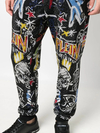Ensemble de survêtement streetwear à col montant et imprimé graphique orné de strass (320 g) - SWTS002 6
