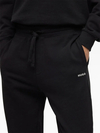 330G Black Logo Hooded Drop Shoulder CottonStreetwear Tracksuit Set-SWTS004 5