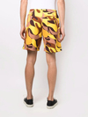 Shorts de treino em algodão com estampa camuflada abstrata em amarelo e marrom, 240 g/m² | Cintura elástica - SS007 5
