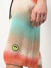 Shorts de algodón de punto teñido anudado multicolor de 320 g/m² | Cintura con cordón ajustable + Parche de carita sonriente - SS008 2