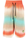 Shorts de algodón de punto teñido anudado multicolor de 320 g/m² | Cintura con cordón ajustable + Parche de carita sonriente - SS008 1