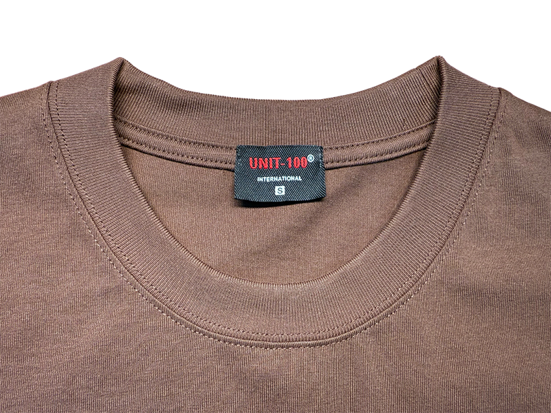 グラフィック 330 GSM コットン 半袖 クルーネック ブラウン Tシャツ ポケット付き - TS003 5