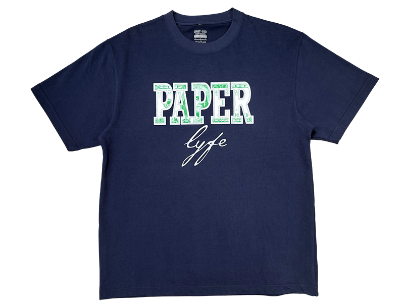 Graphic 330 GSM Cotton Short-Sleeved Crew Neck Blue T-Shirts--TS001
