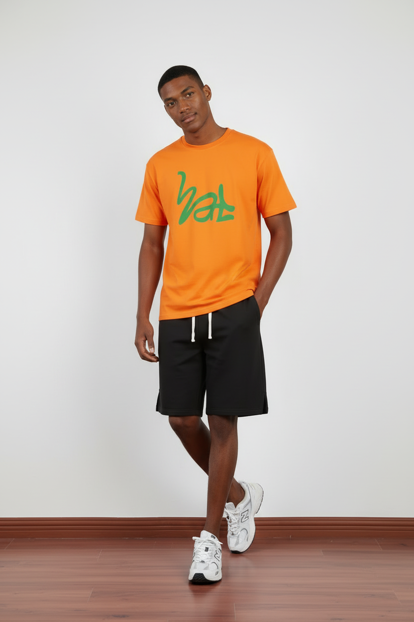 240 GSM DTG Graphic Short-Sleeved Crew Neck Organic Cotton Blend T-Shirts--GTS004