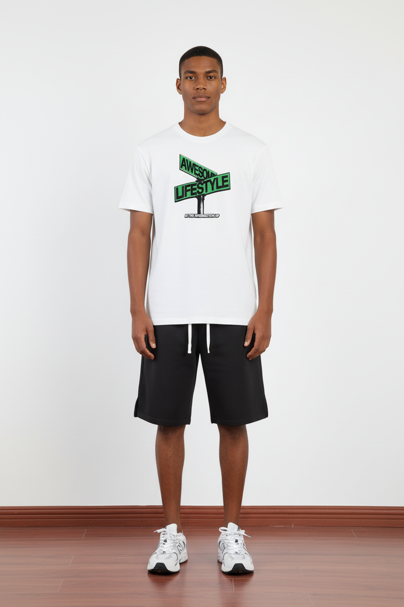 260 g/m² DTG-Grafik-T-Shirts mit kurzen Ärmeln und Rundhalsausschnitt aus Bio-Baumwollmischung – GTS003 6