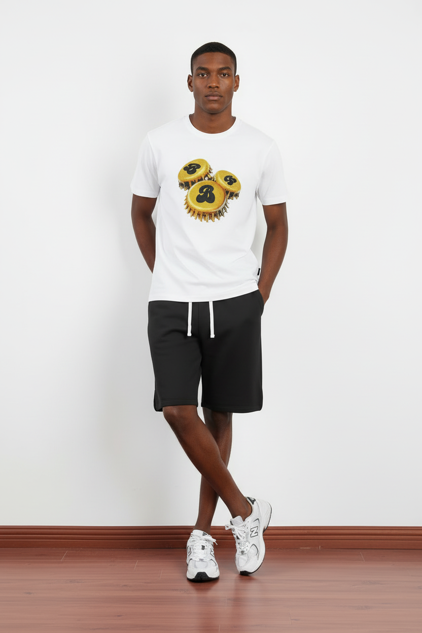 240 GSM DTG Graphic Short-Sleeved Crew Neck Organic Cotton Blend T-Shirts--GTS006