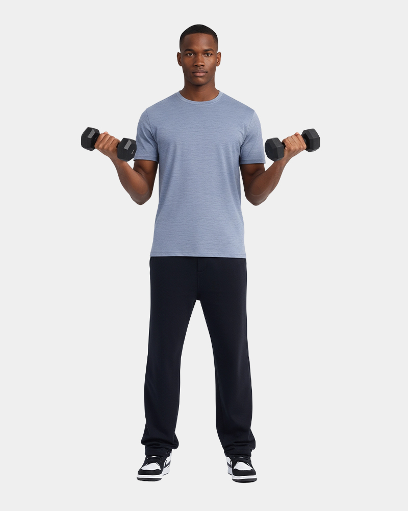 Custom Clothing Manufacturer Digital Printing Crewneck GT002 180g Blended Gym Shirt 4