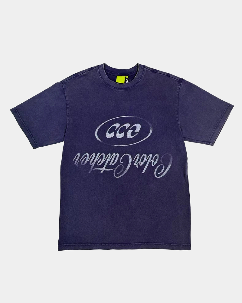 Custom Clothing Manufacturer Digital Printing Graphic Acid Wash Crewneck TS005 220g Cotton T Shirt 3