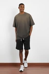 280GSM Heavyweight Taupe Acid Wash Branch-Print Cotton Oversized T-Shirt 5