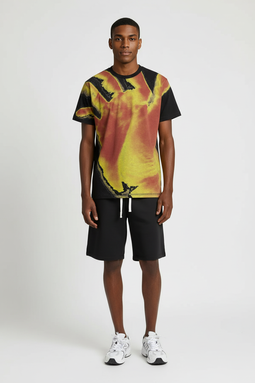 280 GSM 100% Cotton Thermal Hand Graphic DTG-Print T-Shirt-PTTS007