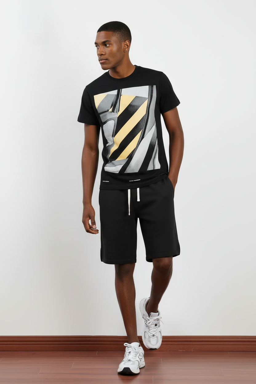 T-Shirt aus 270 g/m² Baumwolle mit Halbton-Siebdruck des Autoinnenraums – PTTS006 5