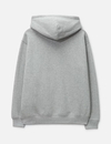 เสื้อฮู้ดผ้าฟลีซหนา 380 แกรม พิมพ์โลโก้ สีเทาอ่อน 3