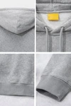 เสื้อฮู้ดผ้าฟลีซหนา 380 แกรม พิมพ์โลโก้ สีเทาอ่อน 6
