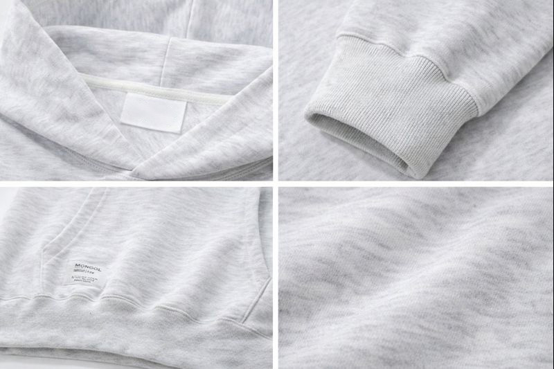 Áo hoodie dáng rộng vai rớt, chất liệu vải French Terry 740GSM, có túi kangaroo. 7