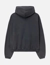 380GSM Faded Black Relaxed Boxy-Fit Heavyweight Vintage Washed Hoodie 3