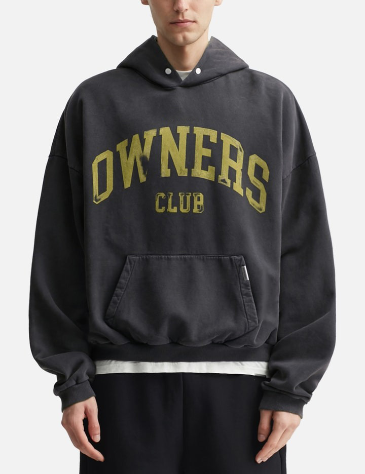 380GSM Faded Black Relaxed Boxy-Fit Heavyweight Vintage Washed Hoodie