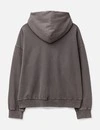 460 g/m² Brauner, gewaschener, abgenutzter Vintage-Hoodie mit Reißverschluss 3