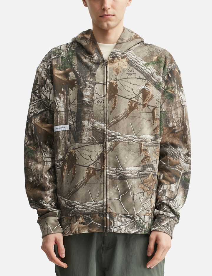 Sweat à capuche oversize zippé en polaire épaisse Realtree Xtra Camo 450 g/m²