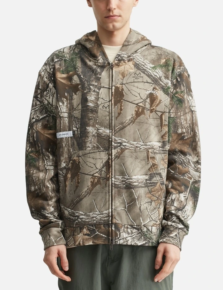 Sweat à capuche oversize zippé en polaire épaisse Realtree Xtra Camo 450 g/m² 1