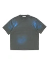 Camiseta masculina oversized de gola redonda, 260 g/m², com estampa de logo e efeito iridescente. 2
