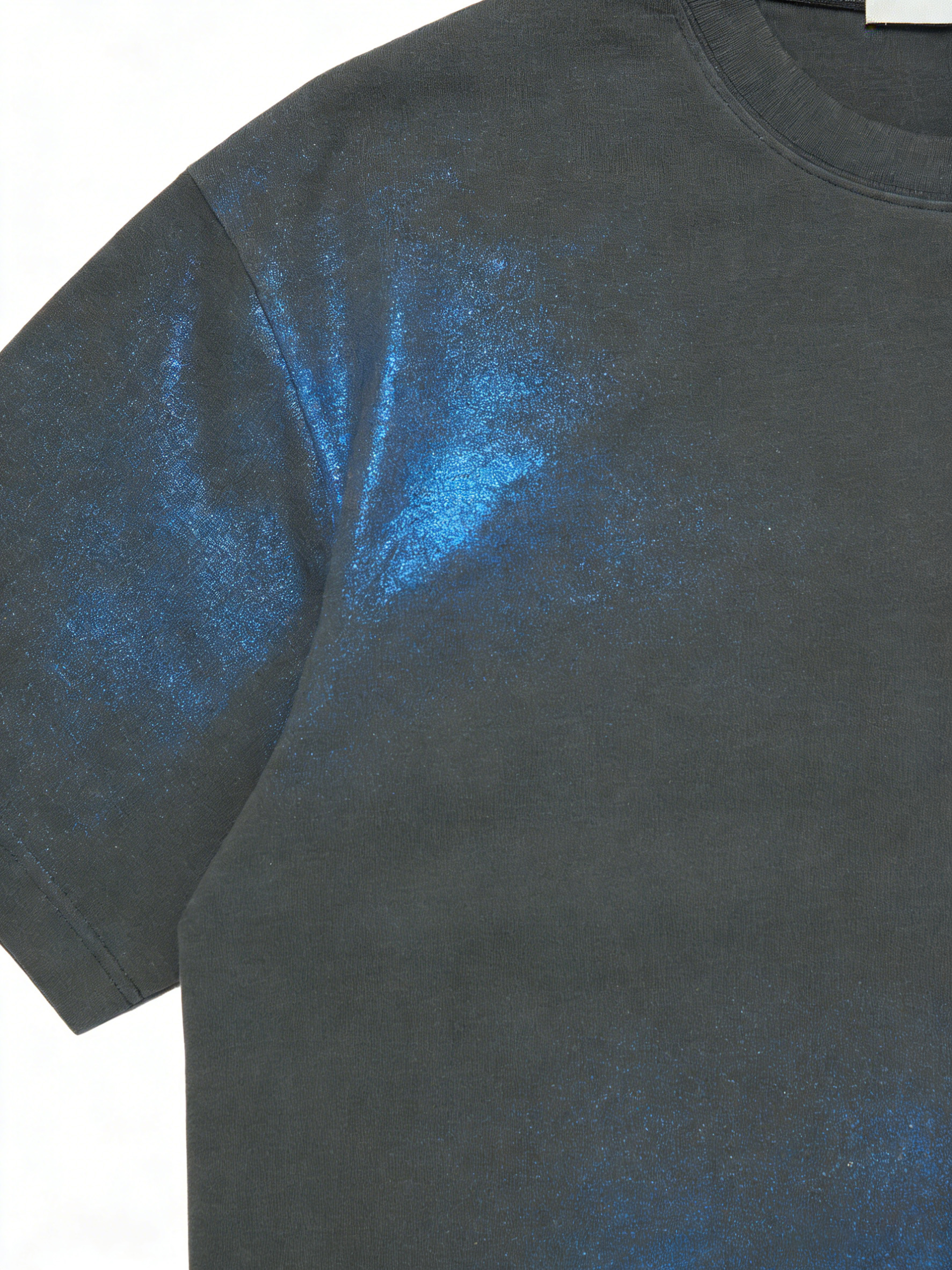 Camiseta masculina oversized de gola redonda, 260 g/m², com estampa de logo e efeito iridescente. 3