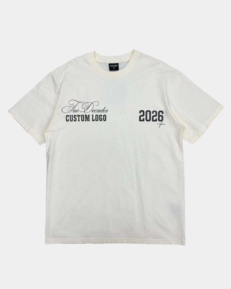 Camiseta personalizada oversized de algodão pesado 290GSM - 100% algodão com estampa de logotipo em 3D 3