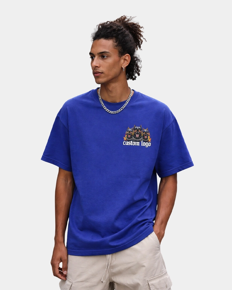 Camiseta personalizada extragrande de 310 g/m² de tejido grueso - 100 % algodón, estilo urbano premium 1