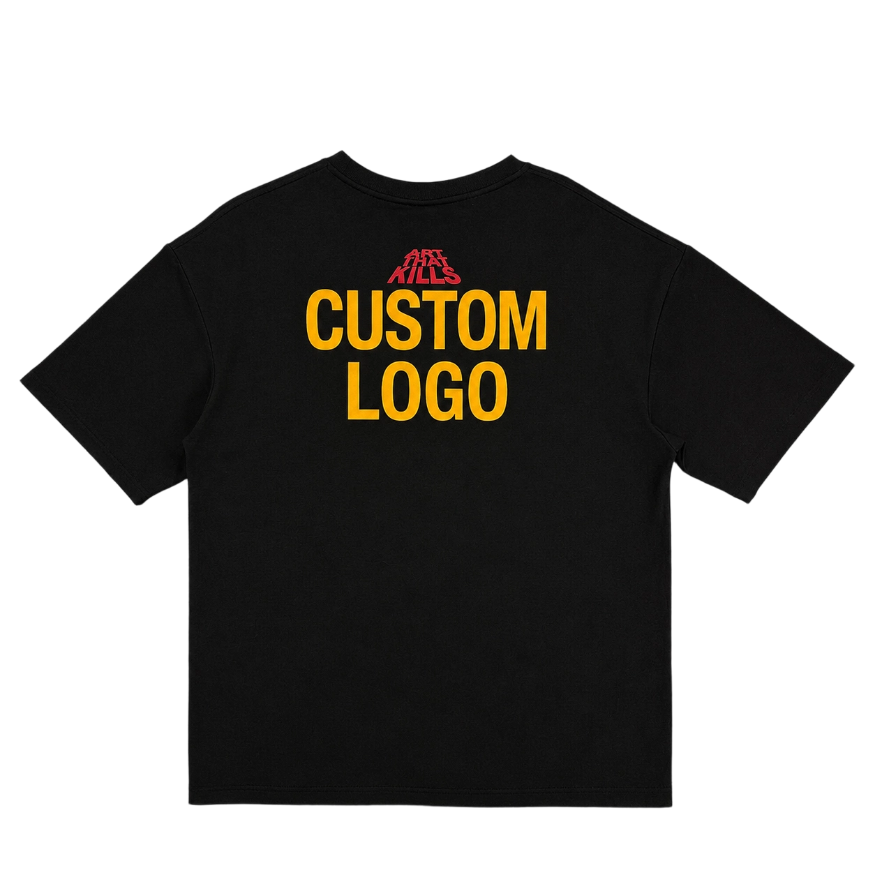 Camiseta extragrande ATK de 220 g/m² con estampado de calavera y murciélago | Camiseta urbana de tejido grueso 3