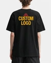 Camiseta extragrande ATK de 220 g/m² con estampado de calavera y murciélago | Camiseta urbana de tejido grueso 5