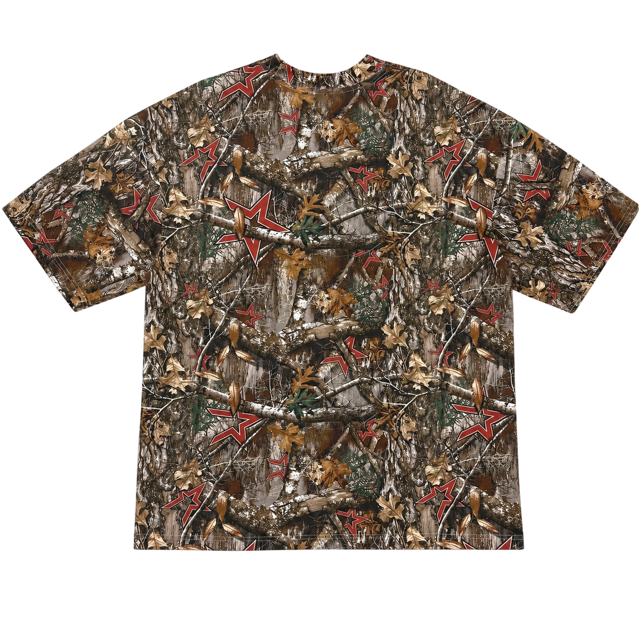 Футболка с принтом Real Tree Camo Red Star DTG | 100% хлопок, плотность 230 г/м², повседневная футболка в уличном стиле 3