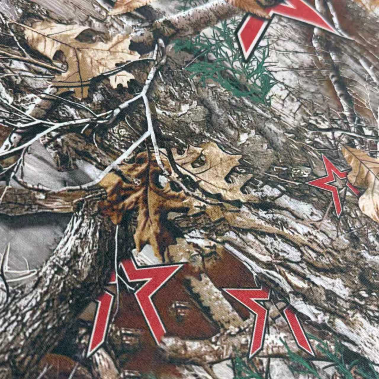 Футболка с принтом Real Tree Camo Red Star DTG | 100% хлопок, плотность 230 г/м², повседневная футболка в уличном стиле 2
