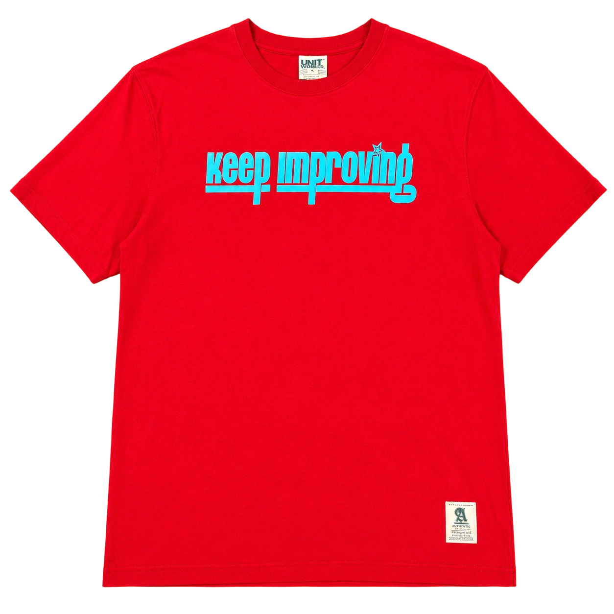 Keep Improving Silicone Print T-Shirt | 210GSM 100% Cotton Casual Tee