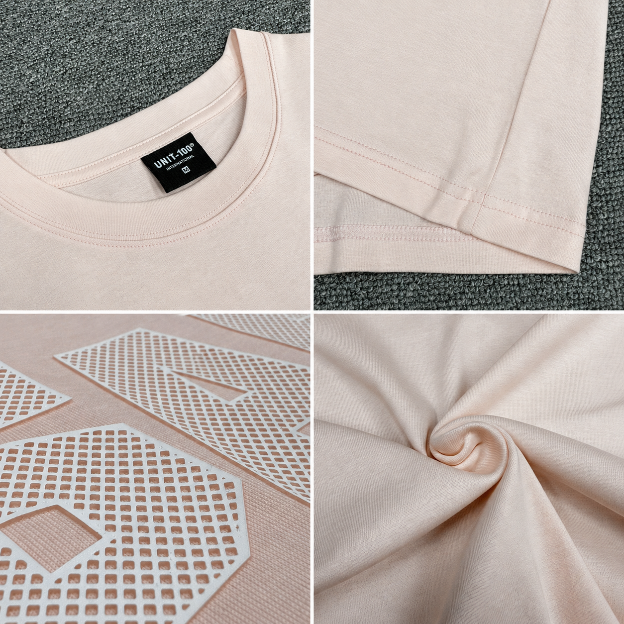 T-shirt 185 g/m², 70 % coton Pima mélangé | Motif quadrillé haute densité 6