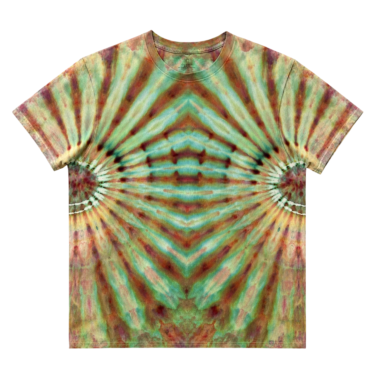 T-shirt in cotone pesante 260 g/m² con effetto specchio e tintura a ghiaccio, vestibilità comoda. 1