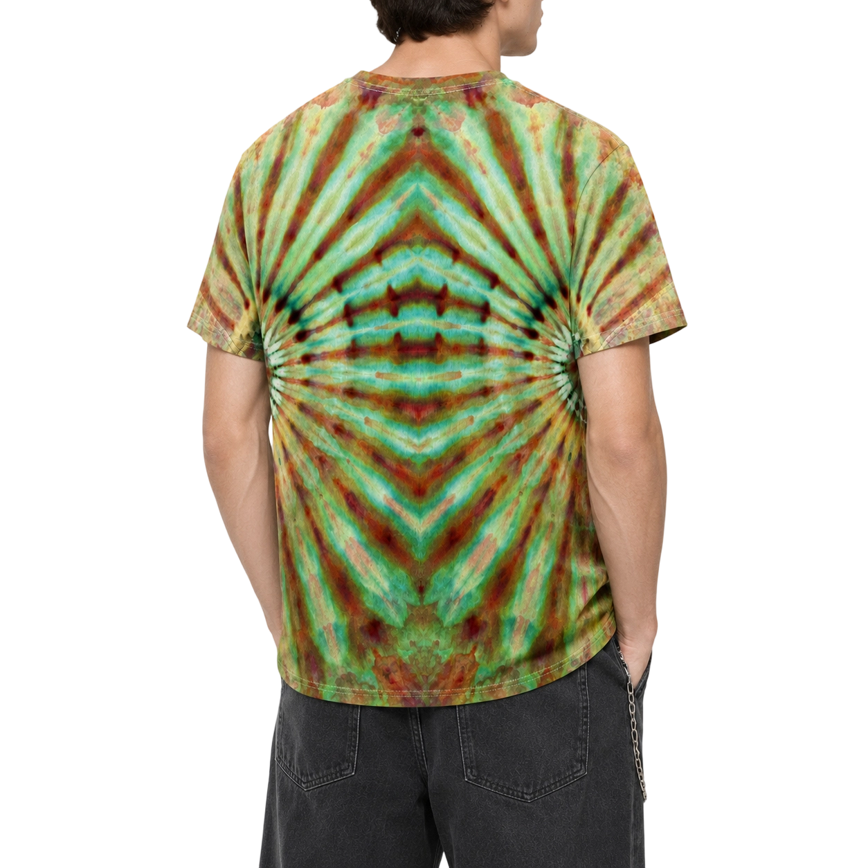 T-shirt in cotone pesante 260 g/m² con effetto specchio e tintura a ghiaccio, vestibilità comoda. 5