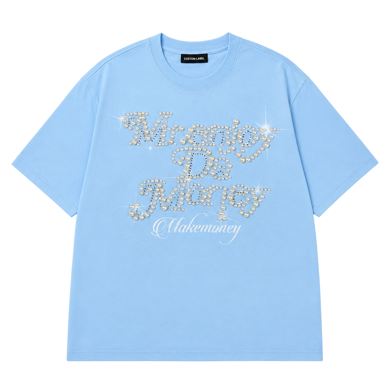 270GSM Bead Embroidery Oversized T-Shirt