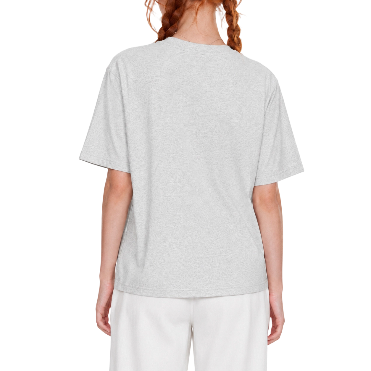 T-shirt girocollo premium in ciniglia di cotone biologico al 100%, 275 g/m², con ricamo. 5