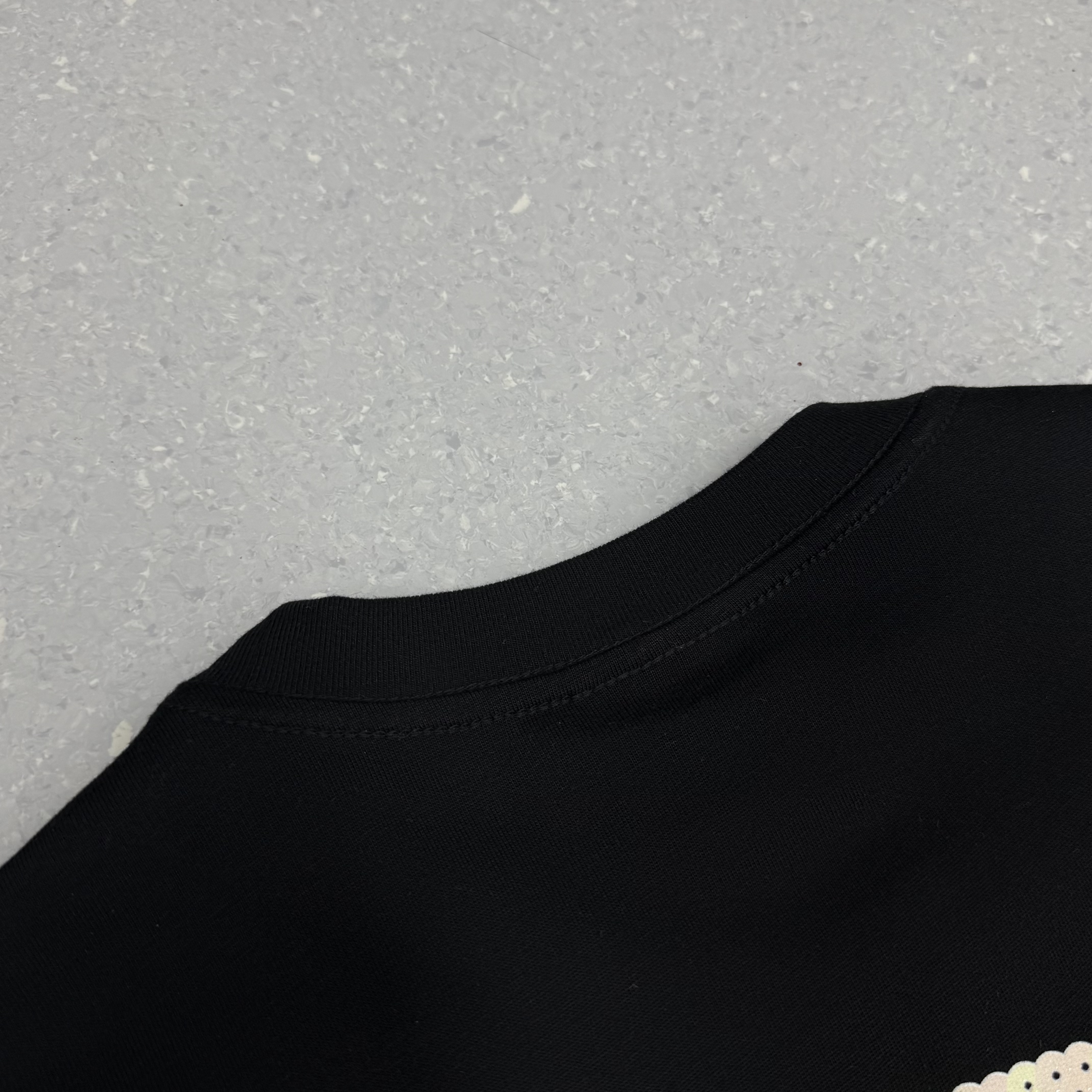270GSM 厚手コットン スパンコールビーズ刺繍 オーバーサイズフィットTシャツ 9