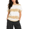 Camiseta de gola redonda em algodão orgânico com estampa tie-dye listrada e dobra horizontal, 240 g/m² 4