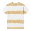 Camiseta de gola redonda em algodão orgânico com estampa tie-dye listrada e dobra horizontal, 240 g/m² 1