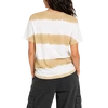 Camiseta de gola redonda em algodão orgânico com estampa tie-dye listrada e dobra horizontal, 240 g/m² 5