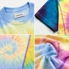 تی‌شرت مردانه طرح Spiral Tie Dye چند رنگ 240GSM با طرح وصله‌دار 6