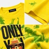 T-shirt en coton biologique épais 295 g/m², motif tie-dye jaune citron - TDTS001 6
