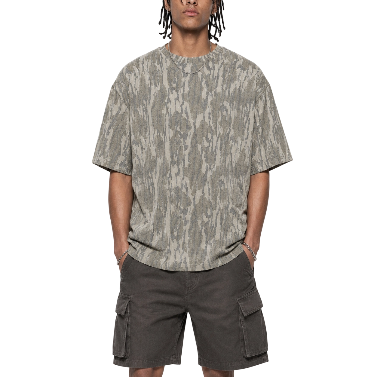 חולצת טי נוחות Bottomland Camo בצבע טריבלנד 240GSM 4