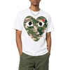 Kurzarm-T-Shirt mit Rundhalsausschnitt und Camouflage-Herzgrafik aus 100 % Baumwolle (220 g/m²) 4