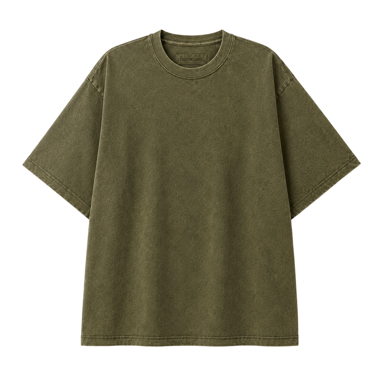 260GSM Acid Wash Cotton Crew Neck T-Shirt