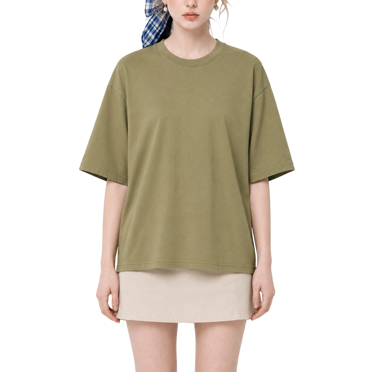 T-Shirt mit Rundhalsausschnitt aus 200 g/m² weicher Pima-Baumwolle 3